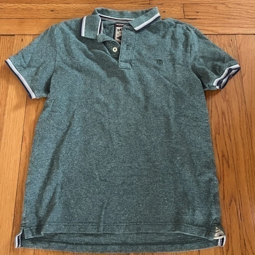 FatFace Green Short Sleeve Polo Medium